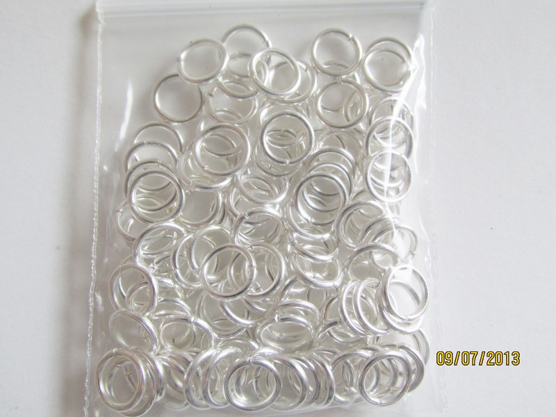 (image for) jump rings - silver 8mm (.07 gram bag)#JR13
